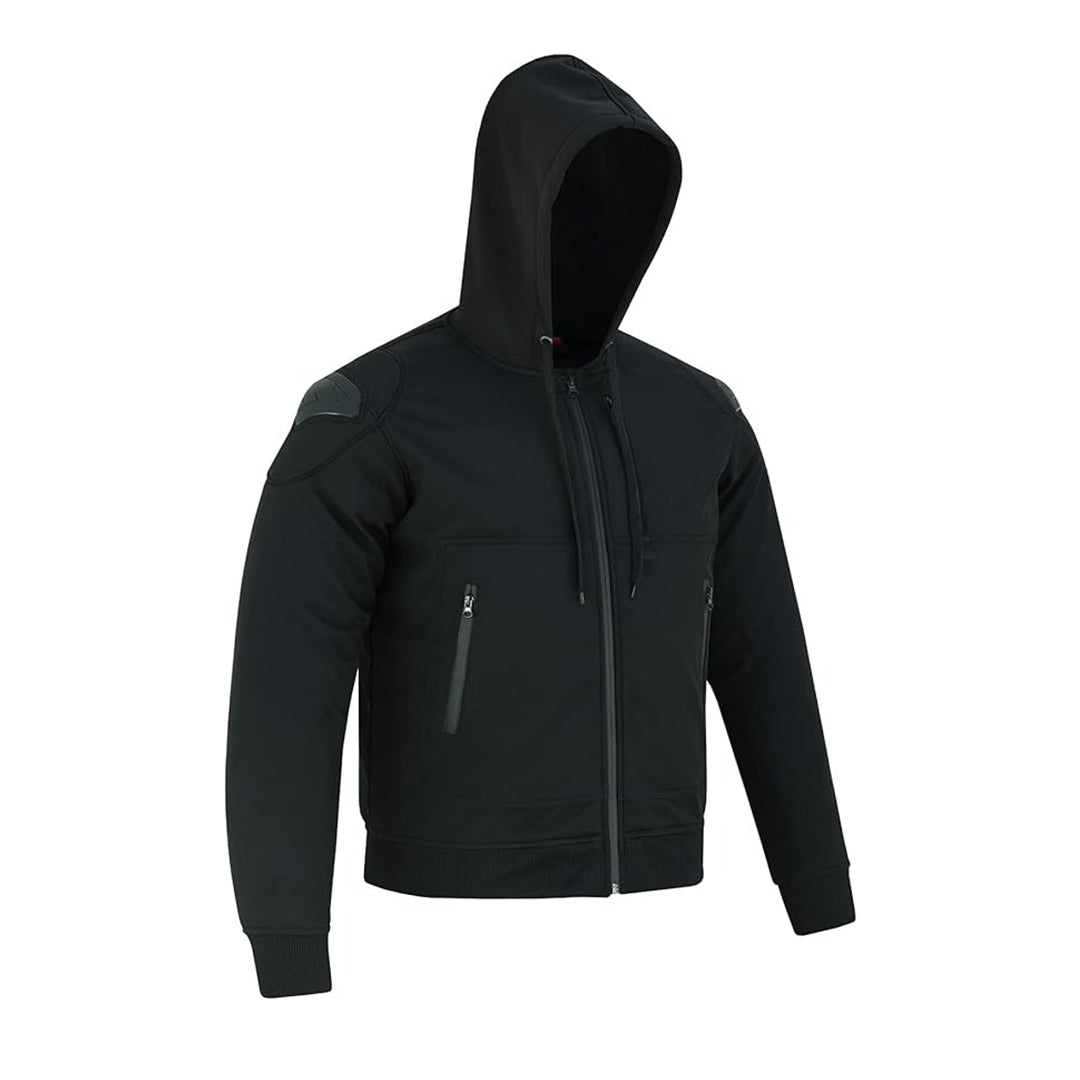 Motorcycle Hoodie Motorbike Softshell Protective Zip-Up Jacket - All-Weather Lined | Kings Wear Apparel Kings Wear Apparel