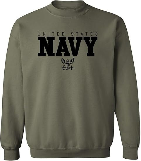 U.S. Navy Anchor Crewneck Sweatshirt | Classic Military-Inspired Apparel – Men's & Women's Navy Pullover Kings Wear Apparel