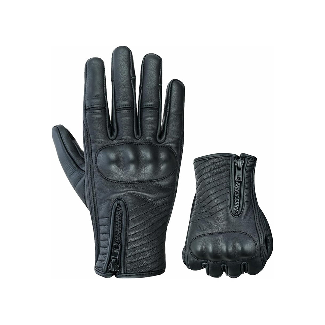 Full Finger Leather Motorcycle Gloves for Men & Women – Touch Screen, Durable Protective Cruiser Biker Gloves Kings Wear Apparel