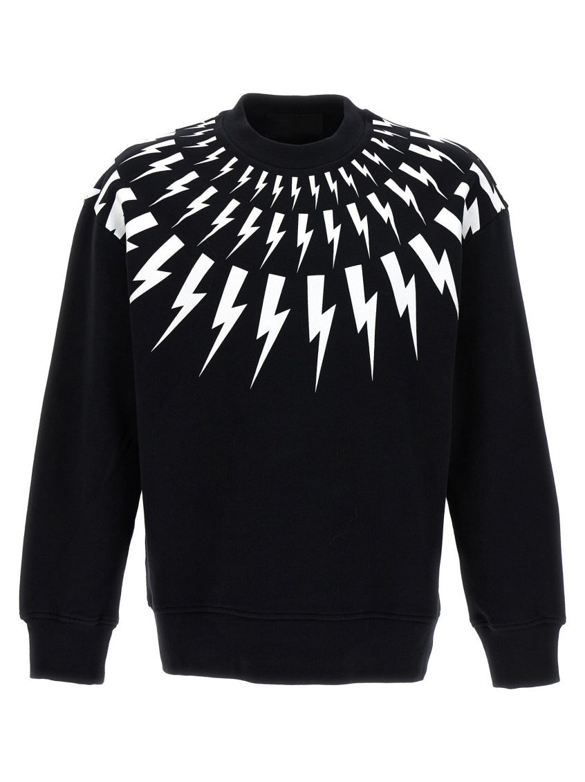 Men’s Thunderbolt Sweatshirt in Black – Comfortable Graphic Pullover Kings Wear Apparel