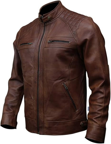 Men's Genuine Leather Biker Jackets – Black & Vintage Brown Lambskin | Kings Wear Apparel Store Kings Wear Apparel