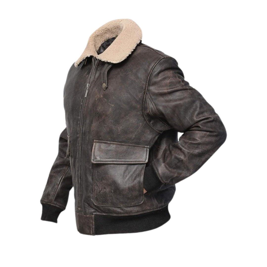 Men's Antarctic G1 Aviator Leather Jacket | Premium Quality & Rugged Style Kings Wear Apparel