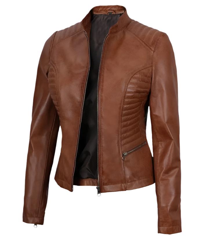 Rachel Women's Tan Lambskin Leather Jacket | Stylish & Durable Outerwear Kings Wear Apparel