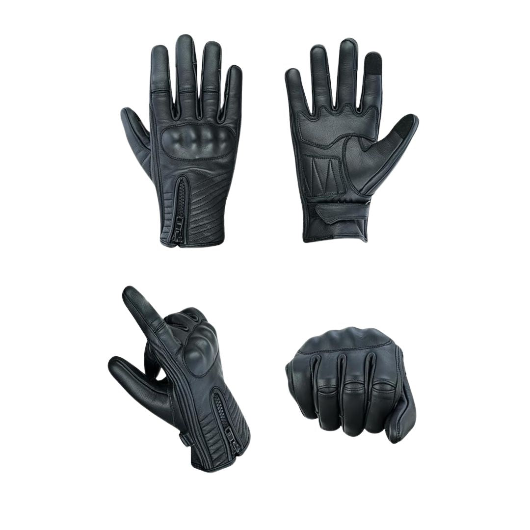 Full Finger Leather Motorcycle Gloves for Men & Women – Touch Screen, Durable Protective Cruiser Biker Gloves Kings Wear Apparel