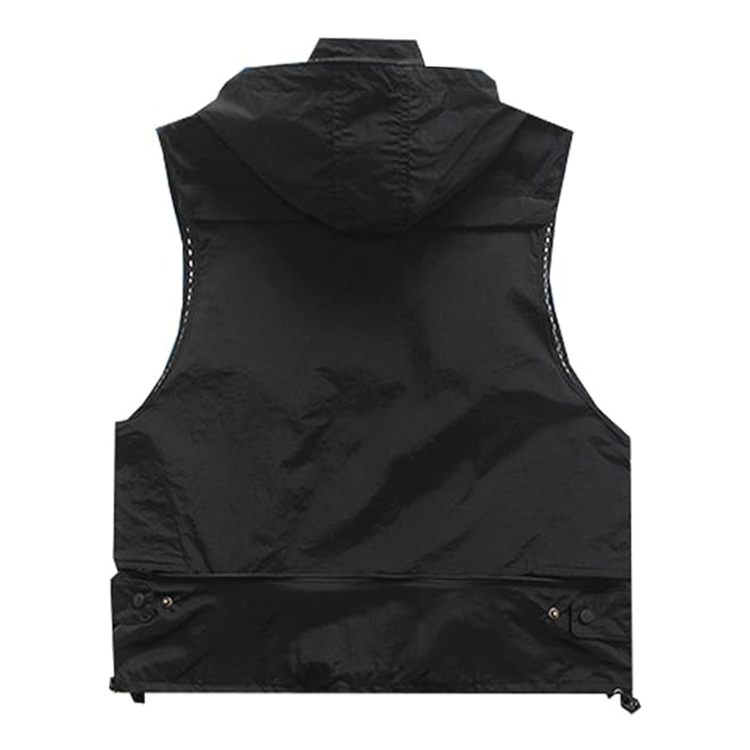 Men's Hooded Mesh Vest with Multiple Pockets | Lightweight Travel Vest | Kings Wear Apparel Kings Wear Apparel