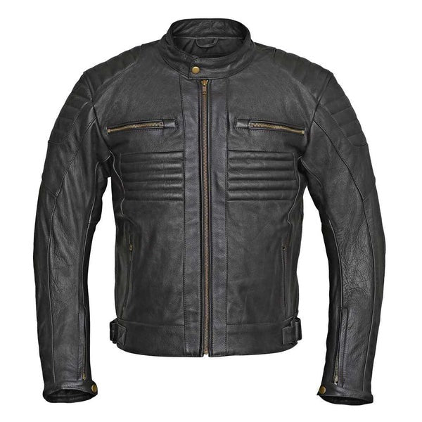 Leather Motorcycle Jacket Combat | Durable Biker Jacket with Protection & Style – Premium Cowhide Leather Kings Wear Apparel