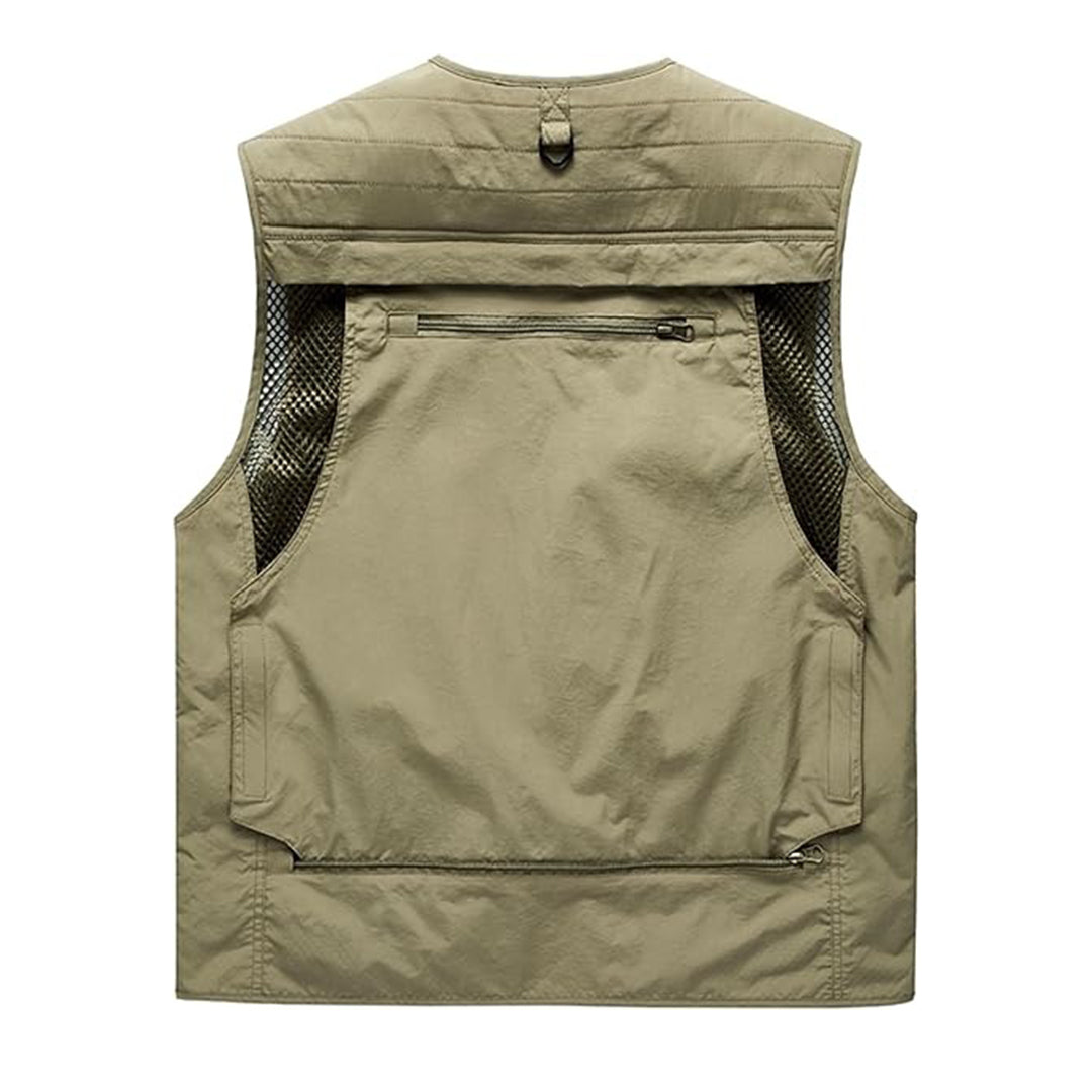 Men's Hooded Mesh Vest with Multiple Pockets - Lightweight Outdoor Traveling Vest | Kings Wear Apparel Kings Wear Apparel