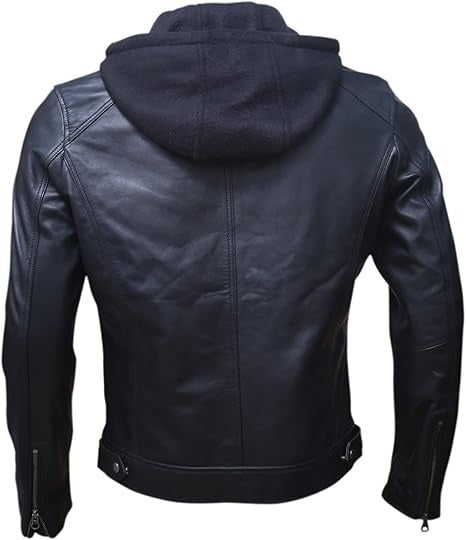 Men's Genuine Lambskin Motorcycle Jacket with Removable Hood – Black & Brown | Kings Wear Apparel Kings Wear Apparel