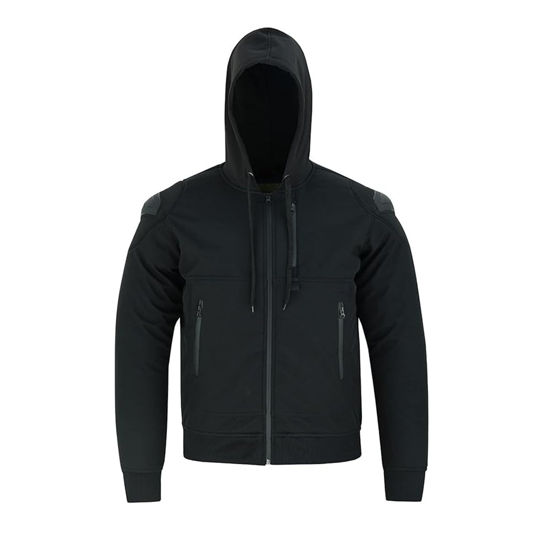 Motorcycle Hoodie Motorbike Softshell Protective Zip-Up Jacket - All-Weather Lined | Kings Wear Apparel Kings Wear Apparel