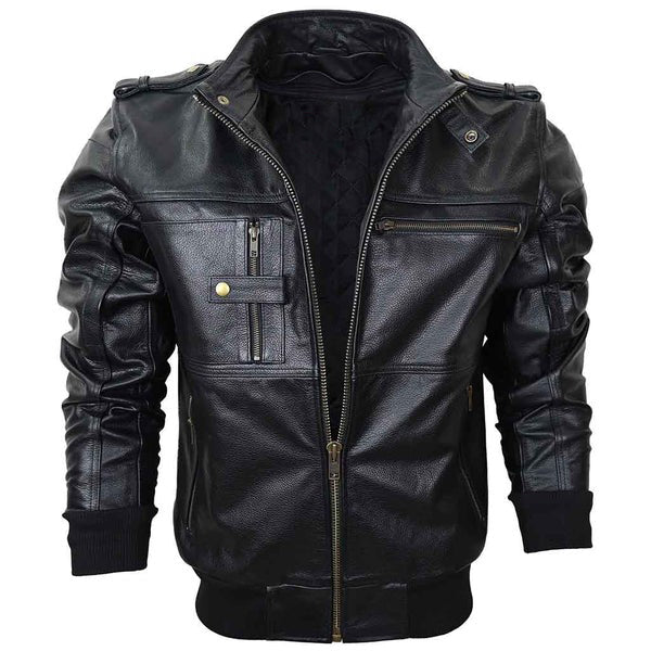 Leather Motorcycle Jacket with Hood Stinger – Premium Cowhide, Stylish & Protective Biker Gear Kings Wear Apparel