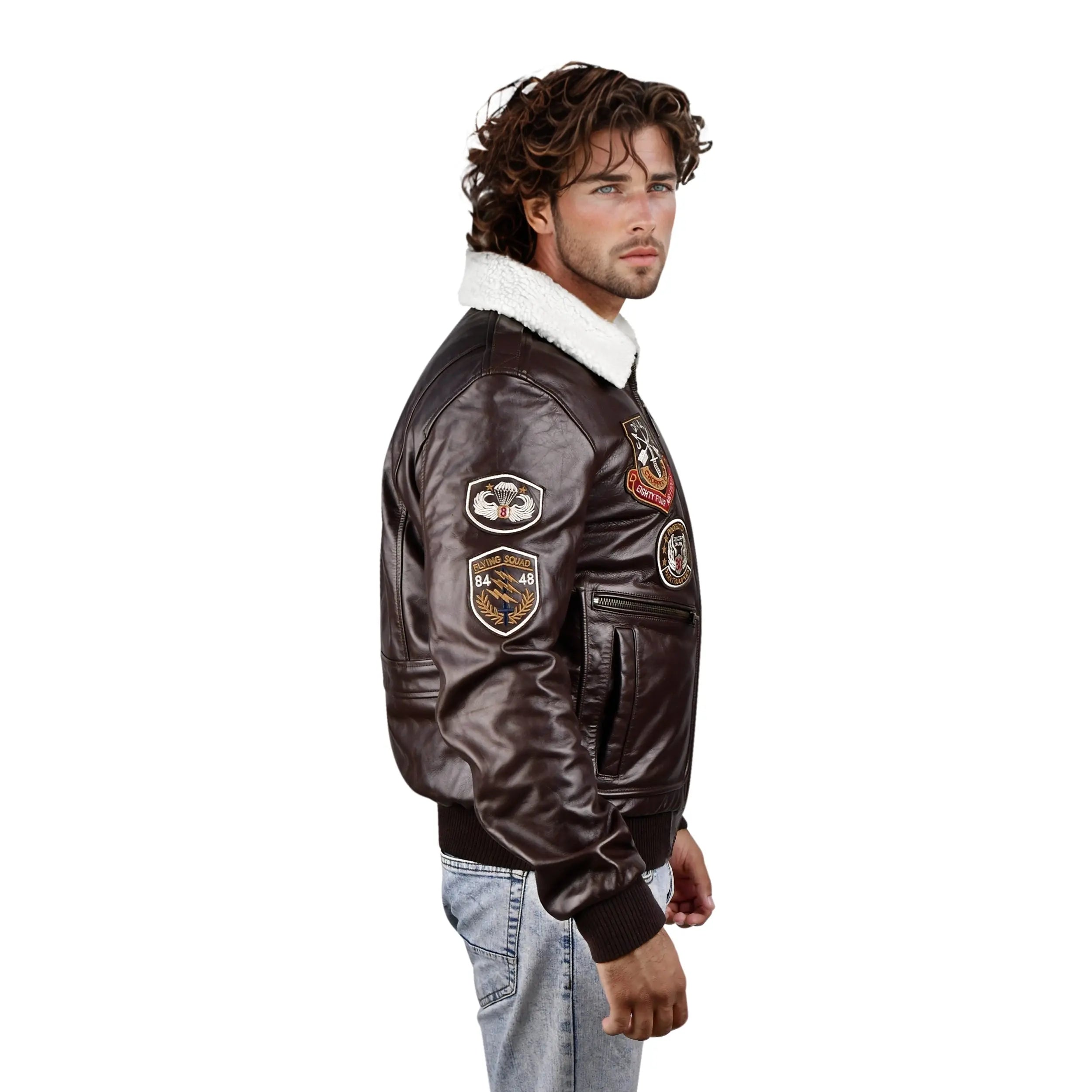 Premium A2 Pilot Genuine Leather Jacket Inspired Gear Kings Wear Apparel