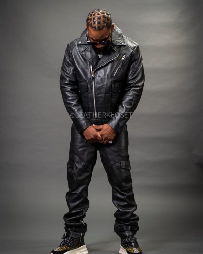 Men's Kia Classic Leather Biker Jacket [Black]