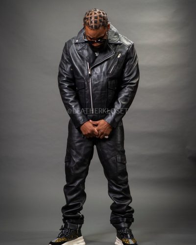 Men's Kia Classic Leather Biker Jacket [Black]
