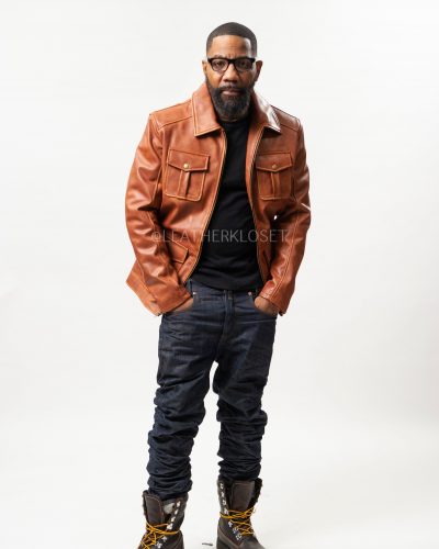 Men's Safari Leather Jacket [Caramel Crunch]